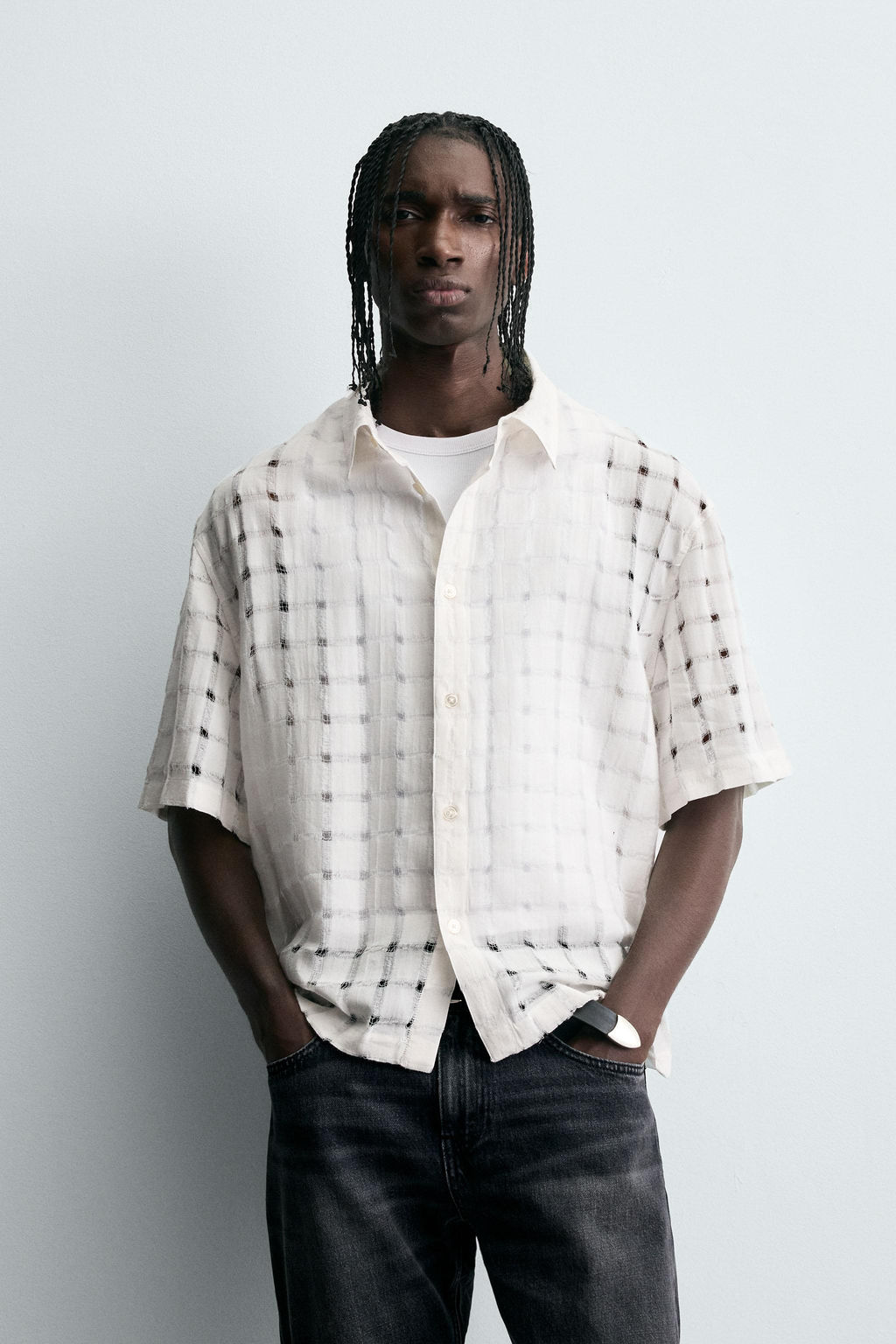 JACQUARD NEEDLE-PUNCH SHIRT - Zara фото 2