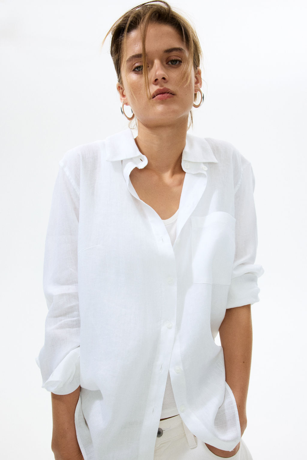 Camisa de lino - H&m фото 7