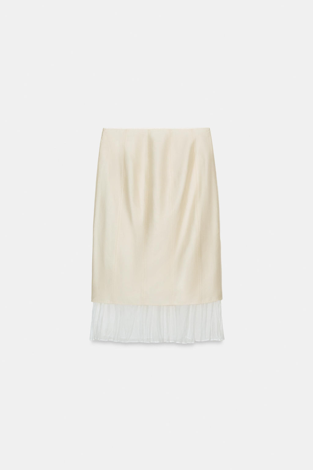 FALDA MIDI COMBINADA ZW COLLECTION / Crudo - Zara фото 5