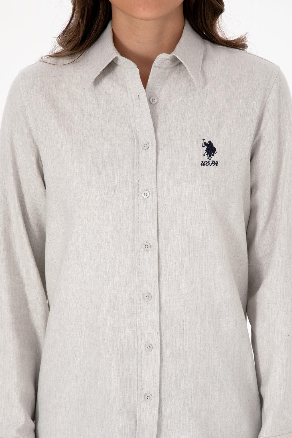 Kad_n Ekru Uzun Kollu Basic G_mlek Sepette S_rpriz _ndirim - U.s. polo assn фото 6