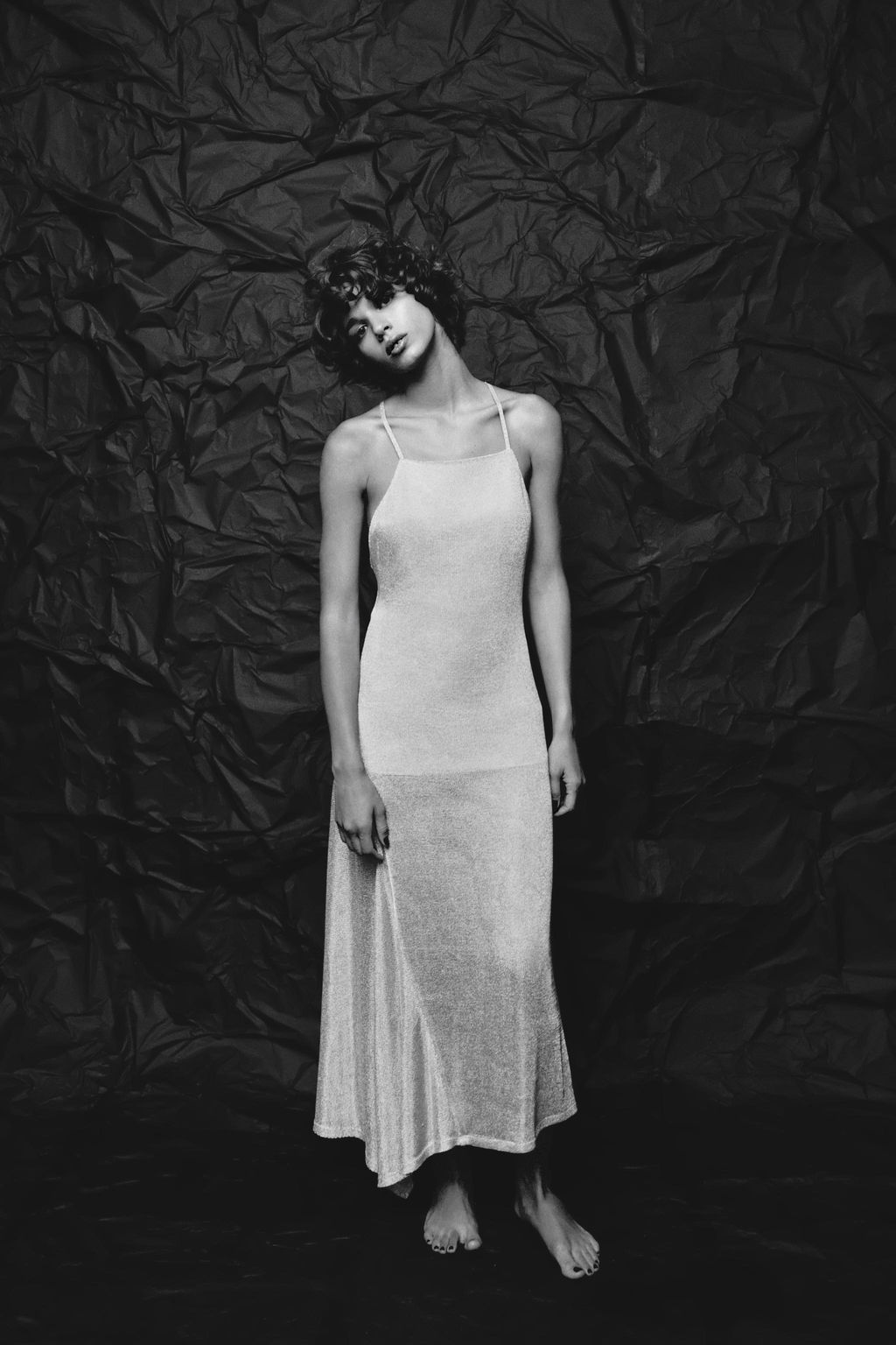 METALLIC THREAD MIDI DRESS - Zara фото 11