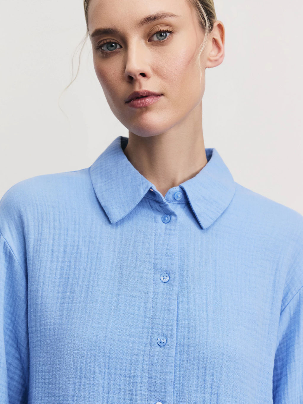 Рубашка из муслина с рукавом 3/4 / Zarina  фото 7