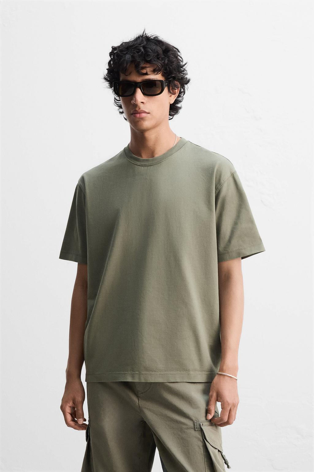 HEAVY WEIGHT SHORT SLEEVE T-SHIRT - Zara фото 4