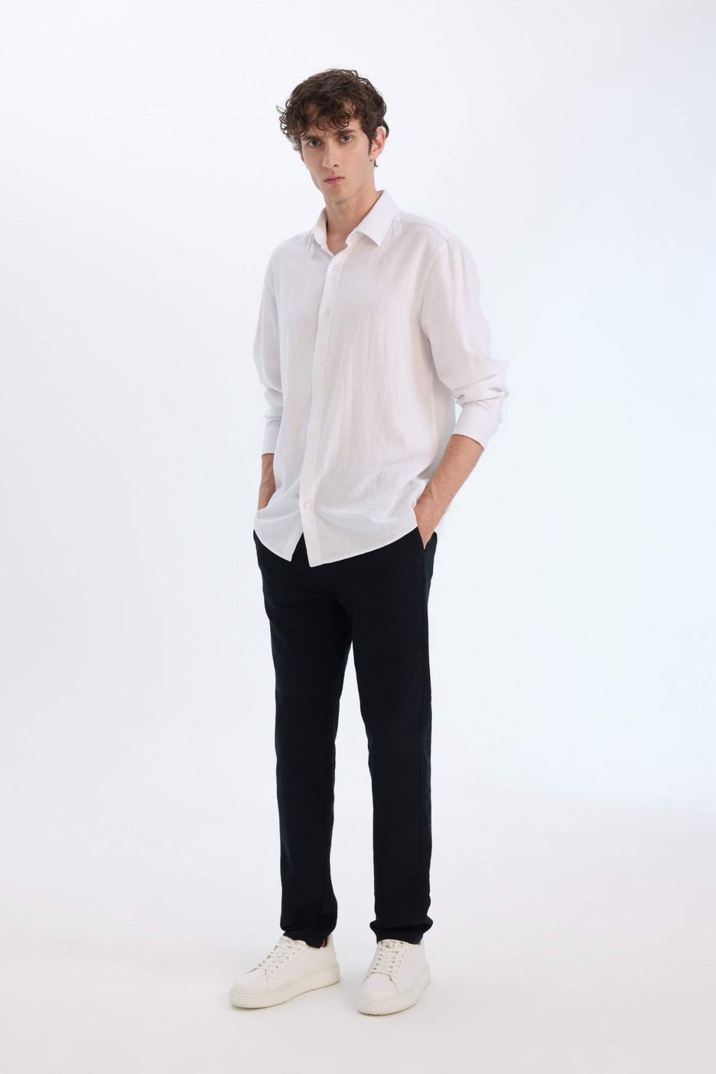 Regular Fit Normal Kesim Yazl?k Dokuma Kanvas Jogger Pantolon - Defacto фото 5