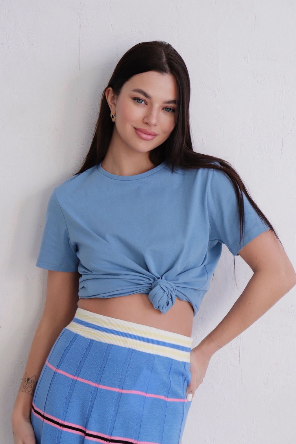 11705 Юбка вязаная голубая - Martichelli фото 4