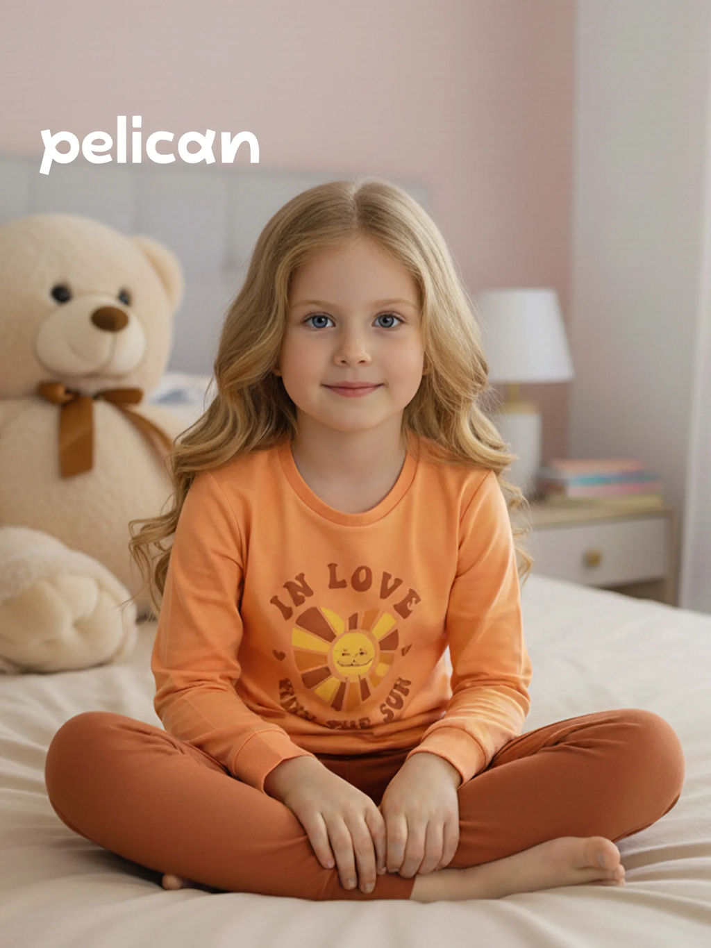 PELICAN, комплект для девочек, Оранжевый