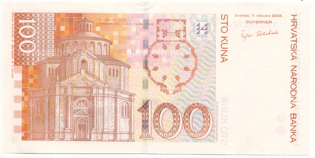 Банкнота 100 куна 2002 года Хорватия