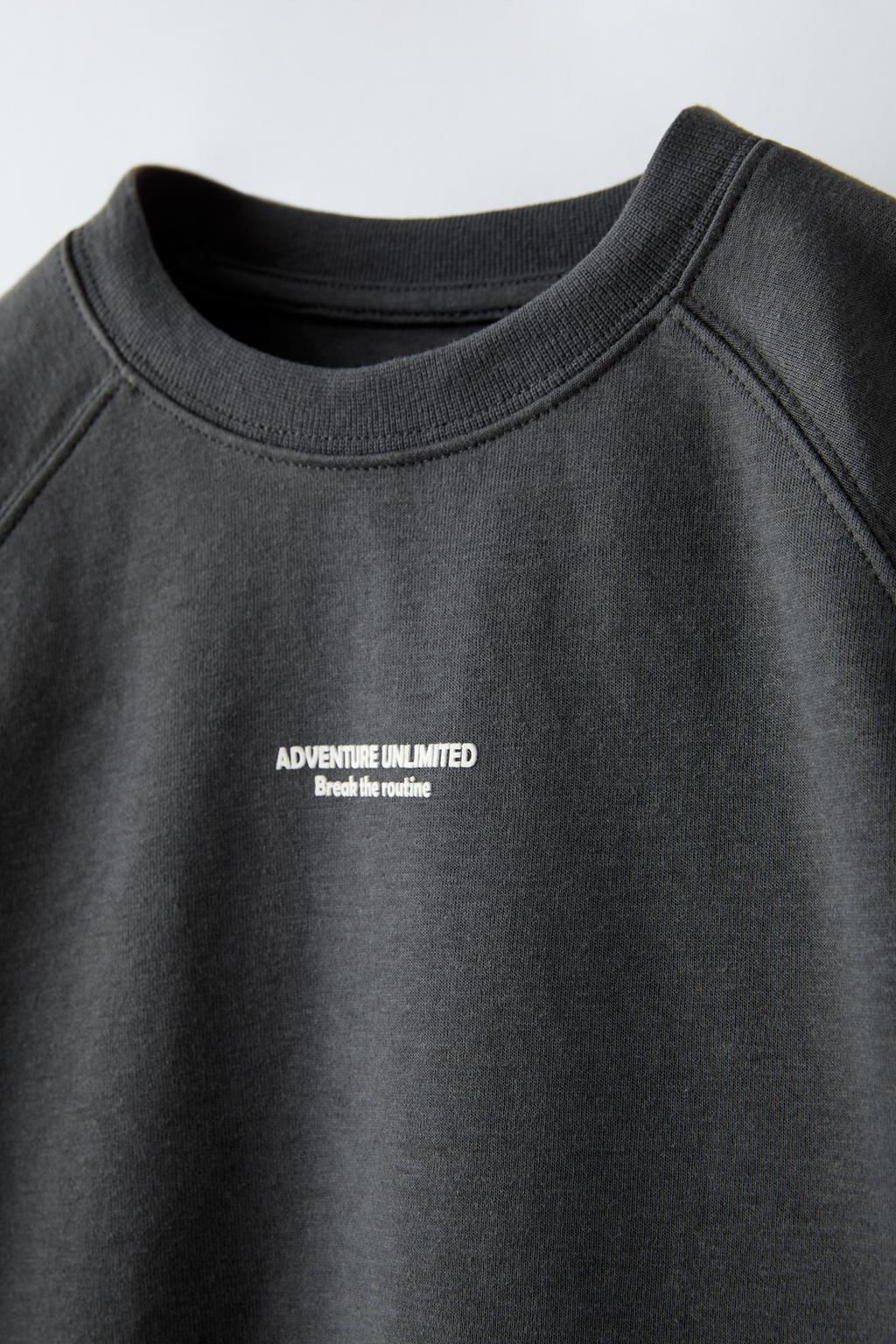 KABARTMALI SLOGANLI T-SHIRT VE BERMUDA SORT TAKIM - Zara фото 6