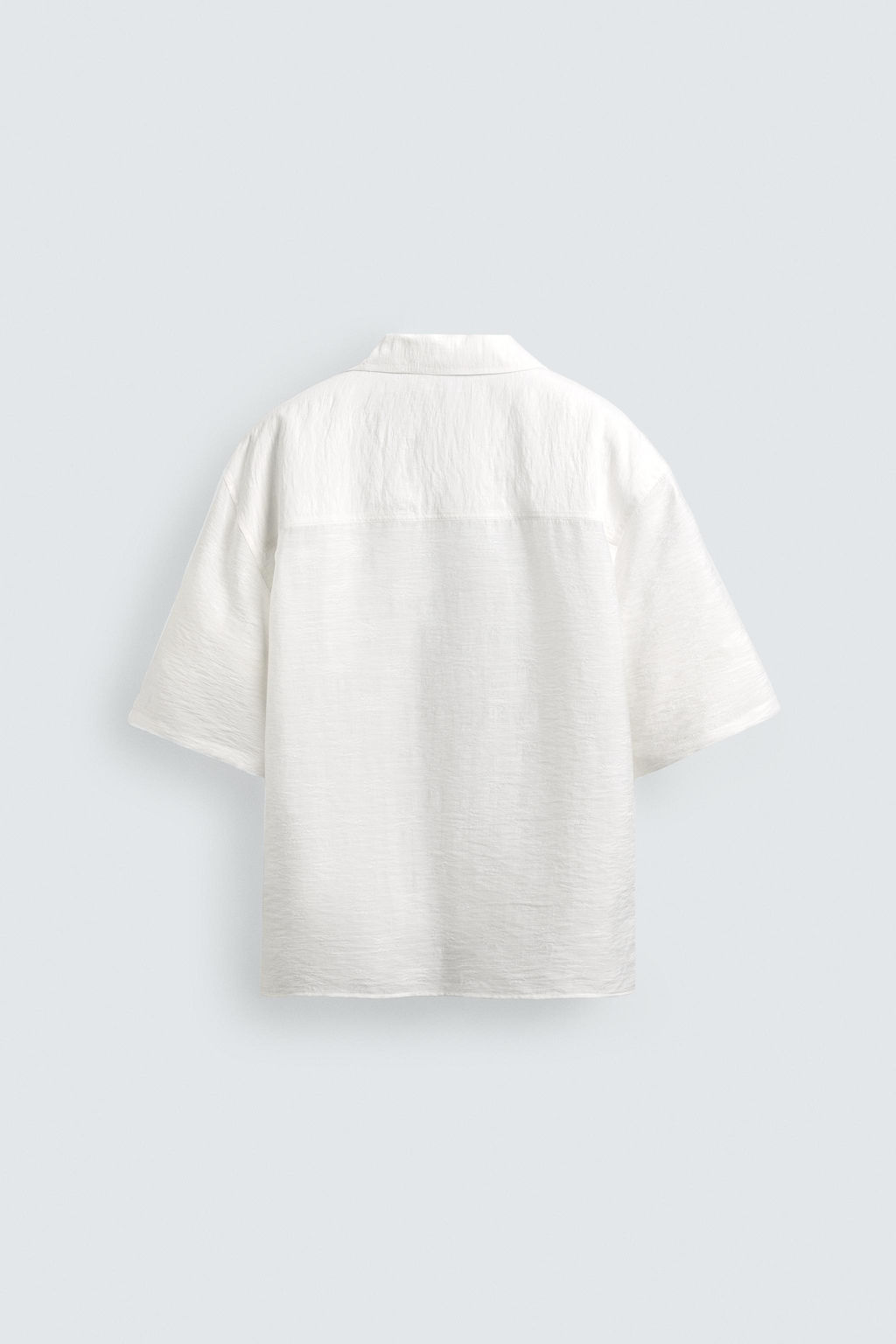 CAMISA POLO FLUIDO JACQUARD / Blanco - Zara фото 8