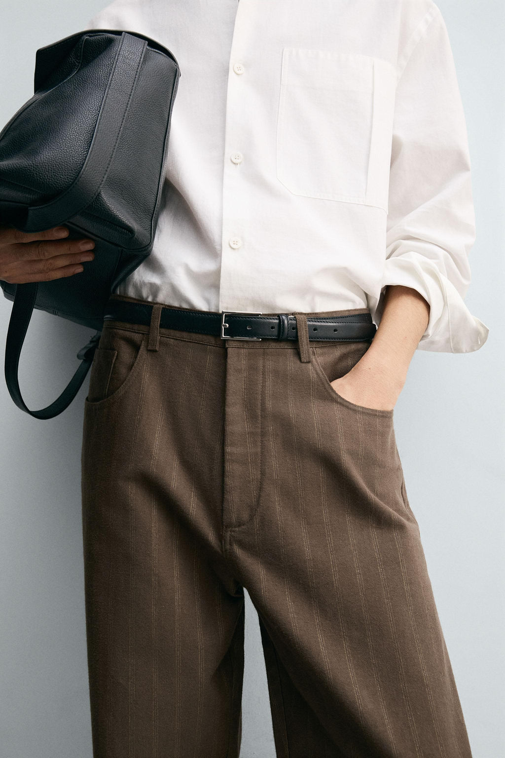 BALLOON FIT STRIPED JACQUARD TROUSERS - Zara фото 4