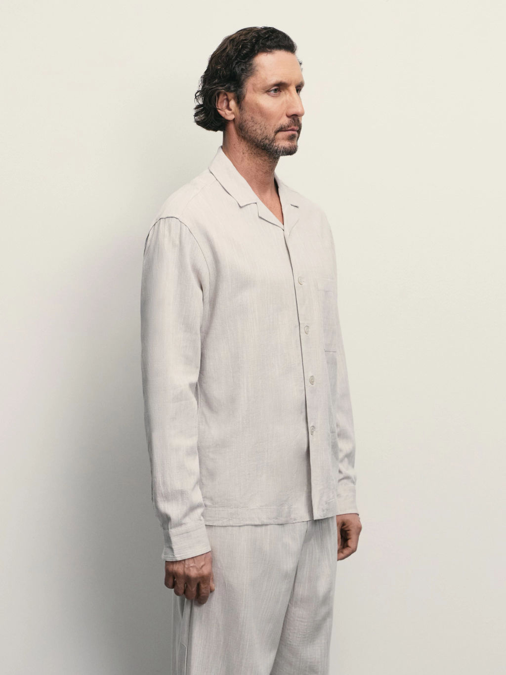 Рубашка relax fit со льном / Zarina  фото 4