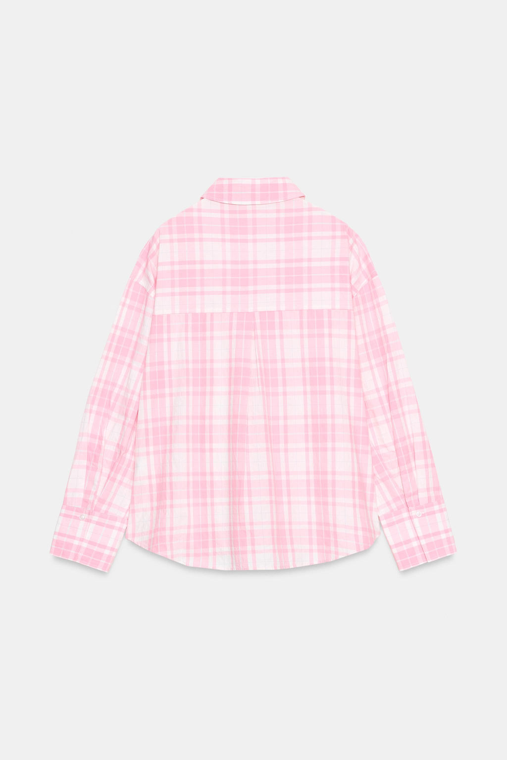 CAMISA OVERSIZE CUADROS / Rosa - Zara фото 7