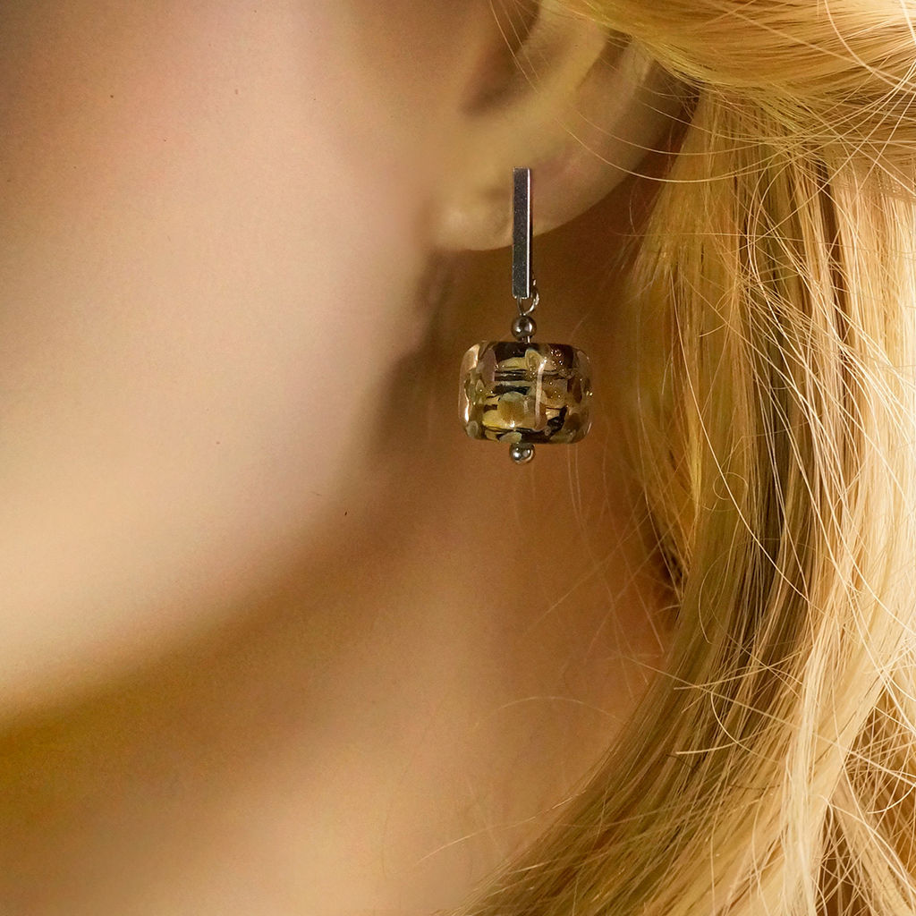 Серьги из муранского стекла CARAMEL CREM - Vloes фото 4