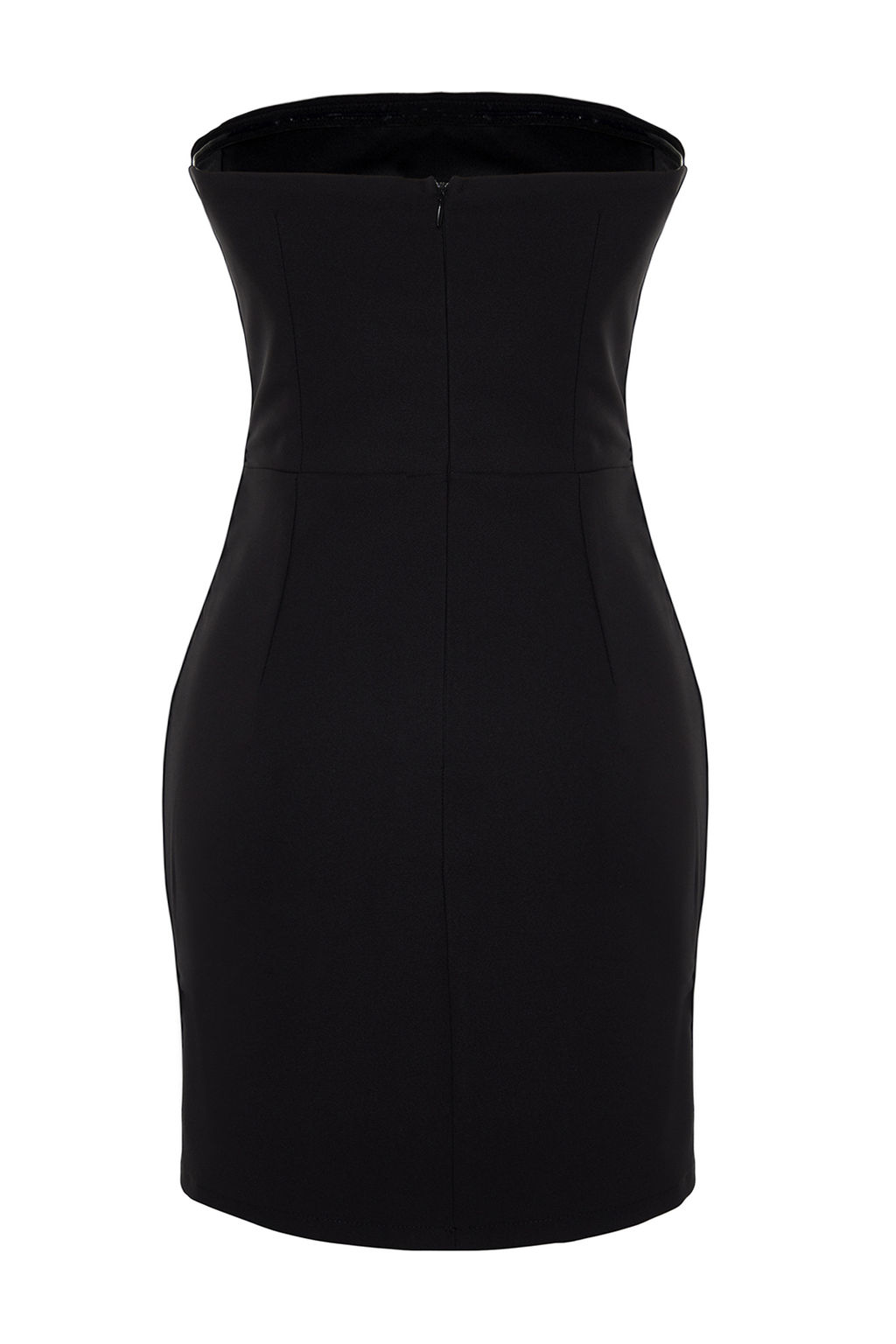 Siyah Vucuda Oturan Par?lt?l? Dokuma K?sa S?k Abiye Elbise TPRSS24EL00021 - Trendyolmilla фото 9