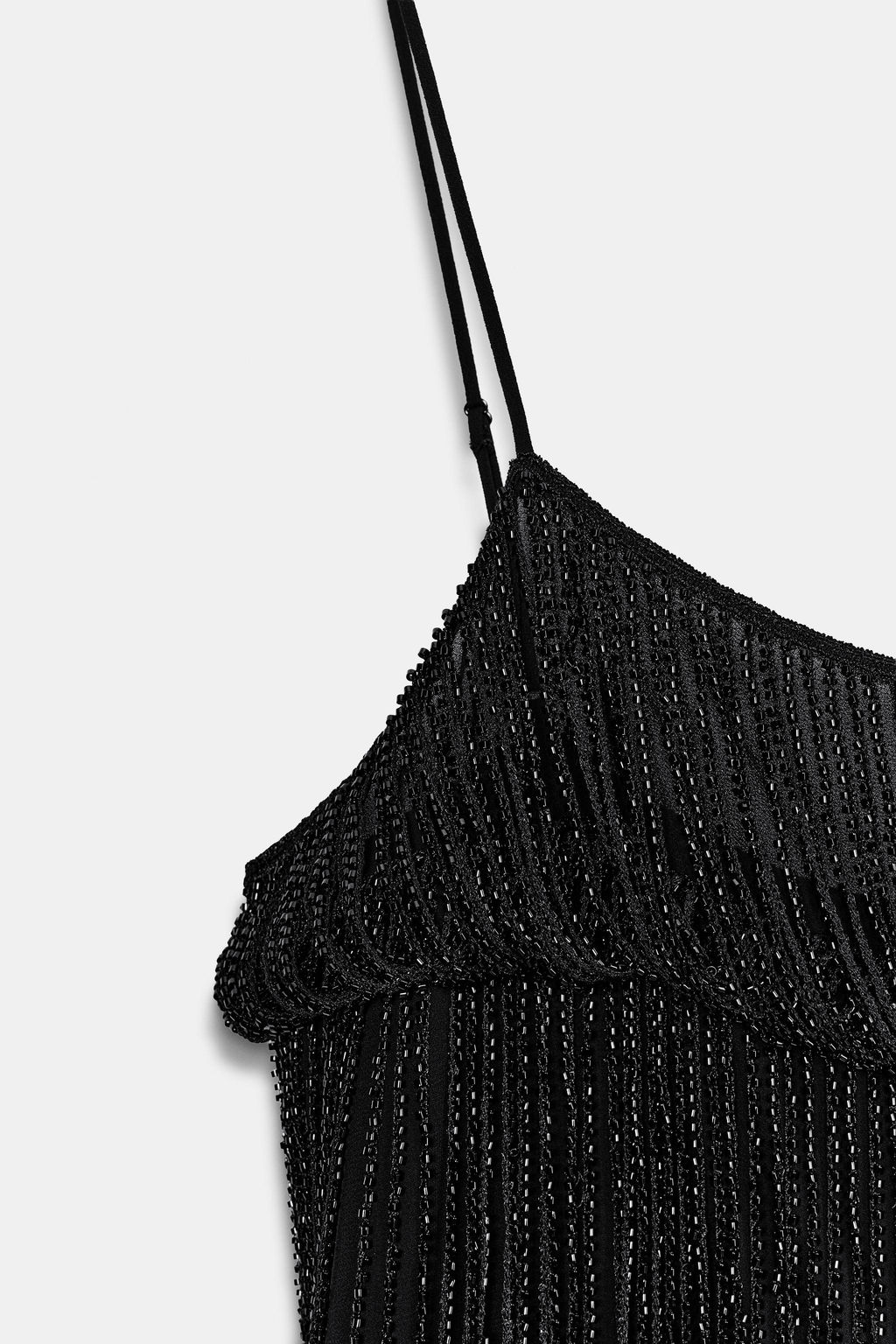 TOP DRAPEADO ABALORIOS ZW COLLECTION / Negro - Zara фото 7