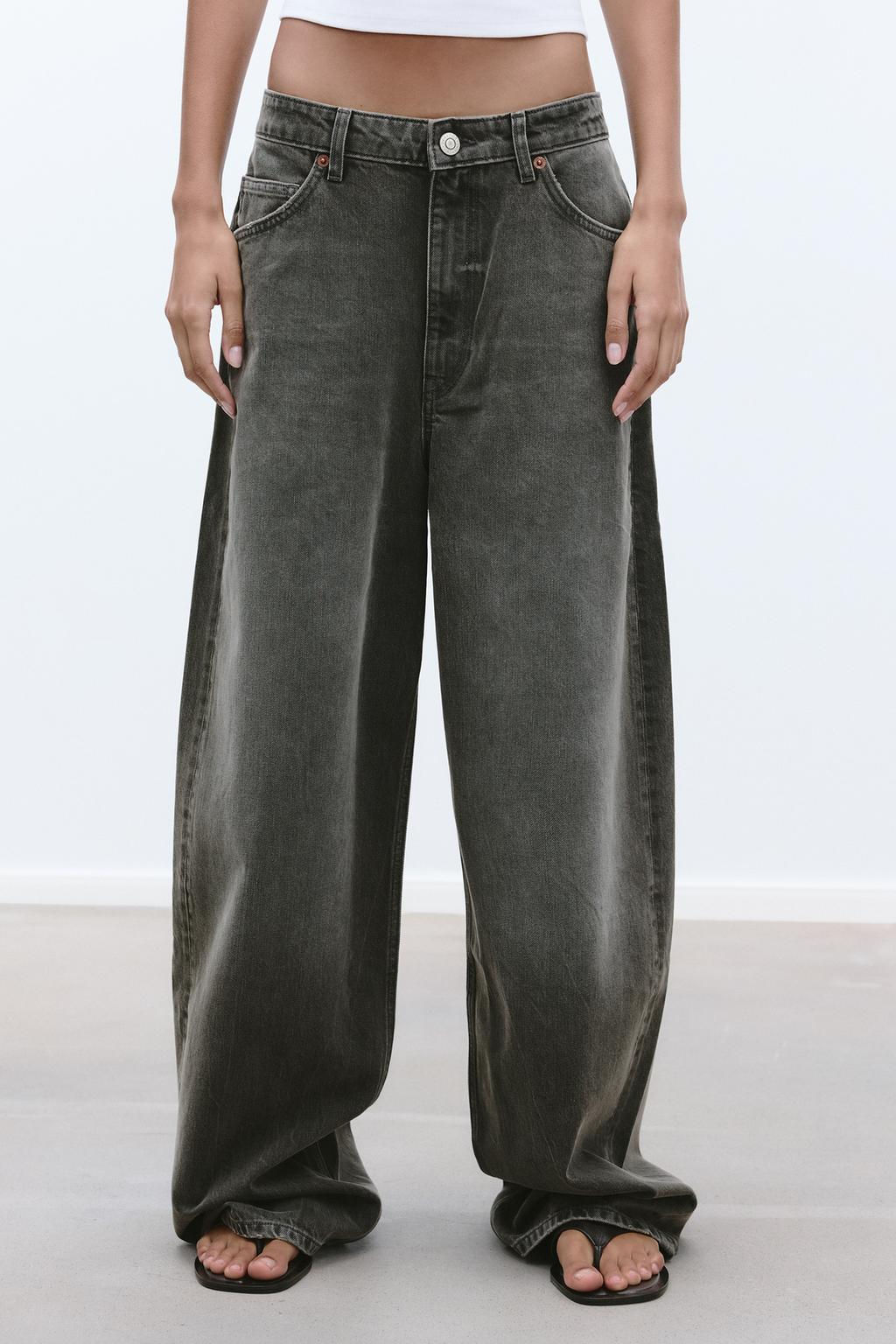RELAXED OVERSIZE MID-WAIST JEANS - Zara фото 2
