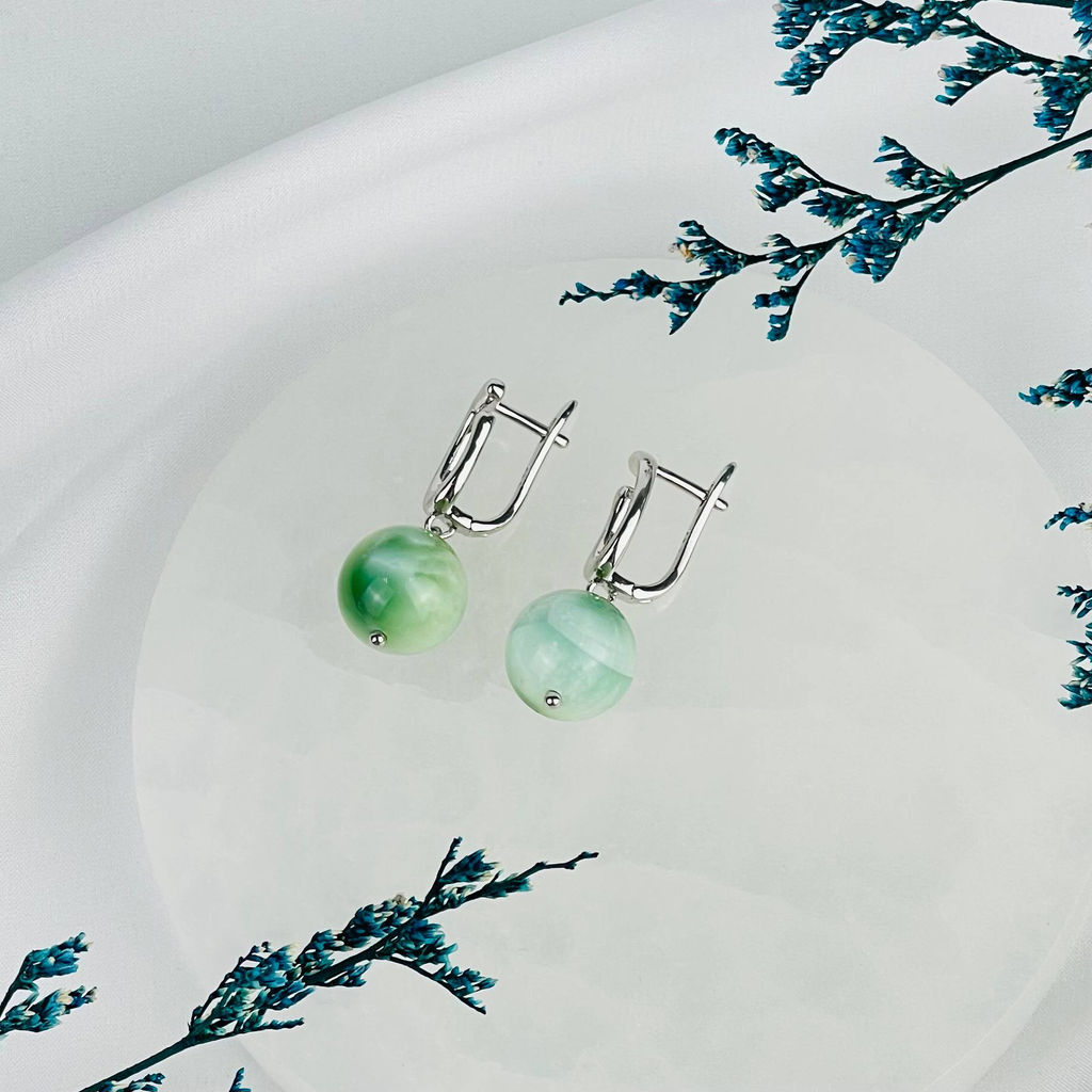 Серьги из Ангелита - Радуга самоцветов фото 2