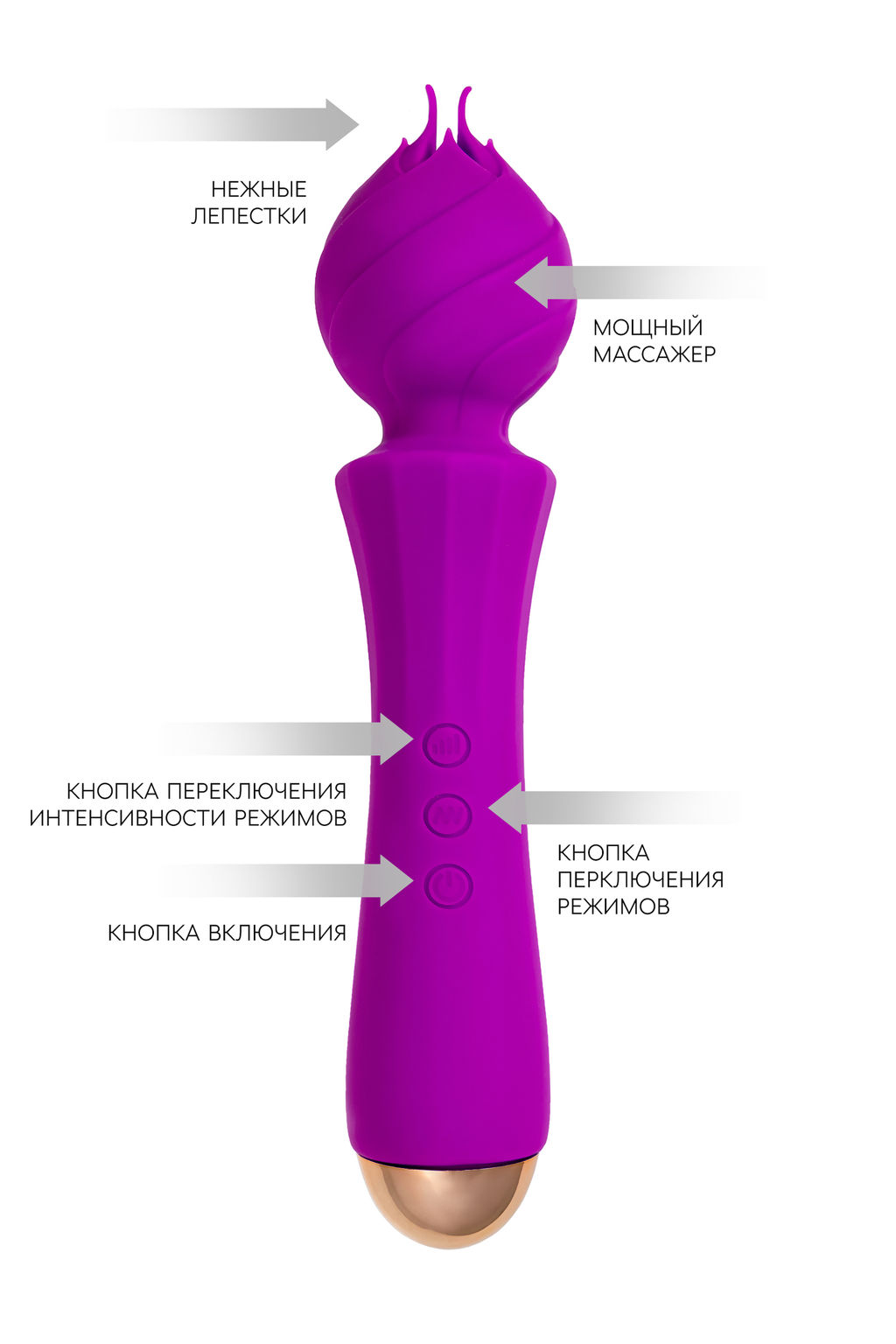 Вибратор Flovetta by Toyfa HYACINTH, силикон, фиолетовый, 21,5 см фото 3