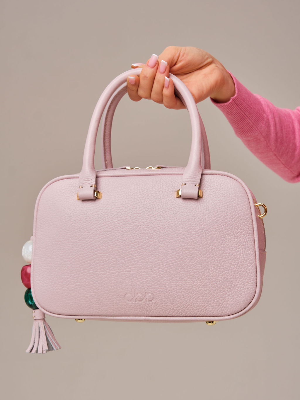 Кожаная сумка Hawaii DBR 31216 розовый дым фото 2