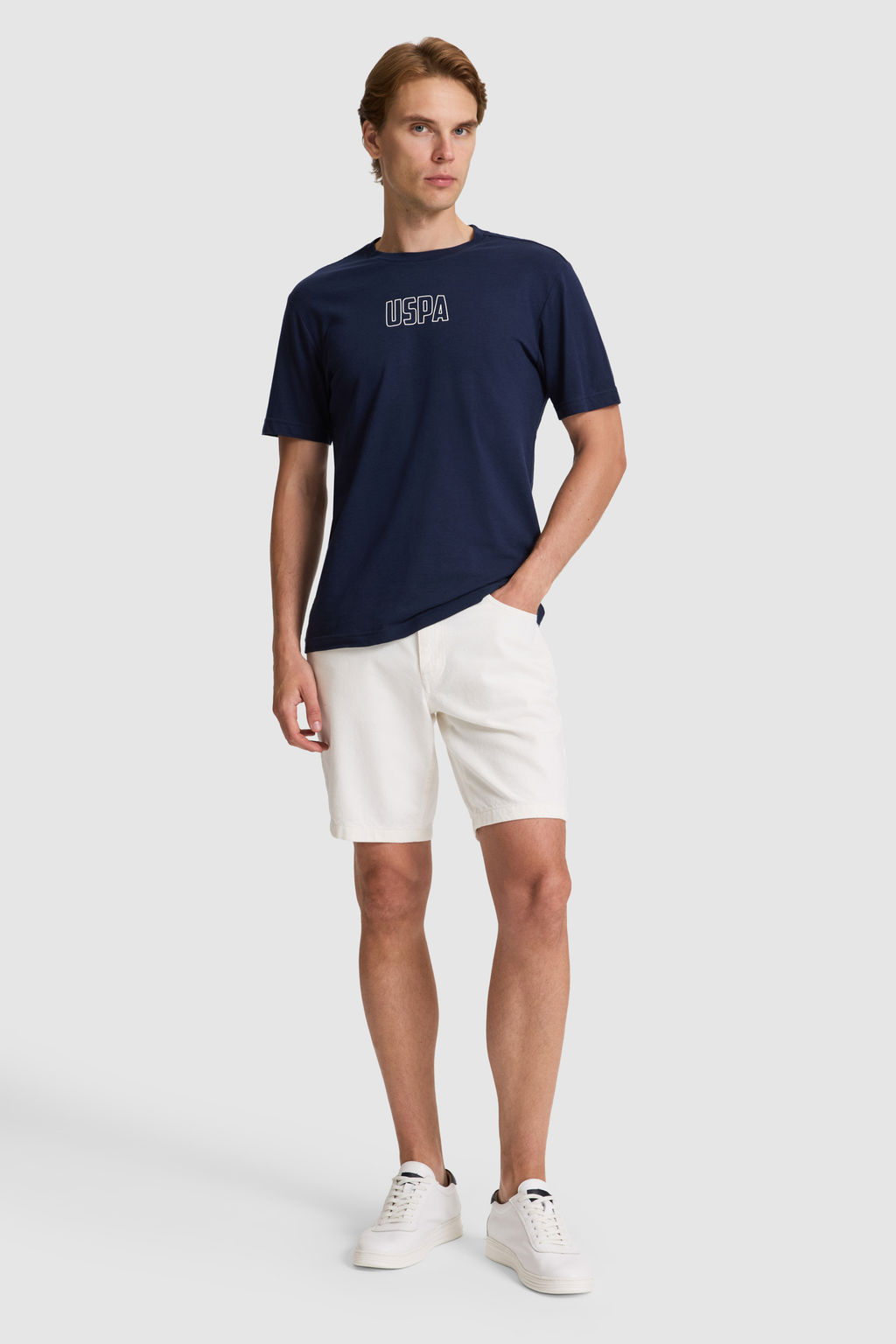 Erkek Lacivert Regular Fit Bisiklet Yaka Ti__rt - U.s. polo assn фото 4