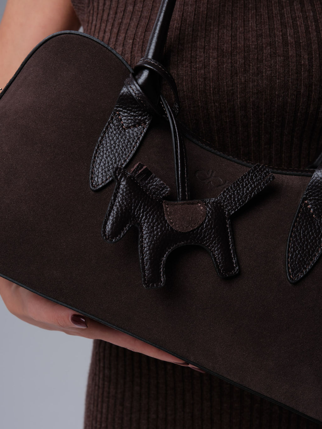 Замшевая сумка Jockey DBR 31168 темно-коричневый  фото 9