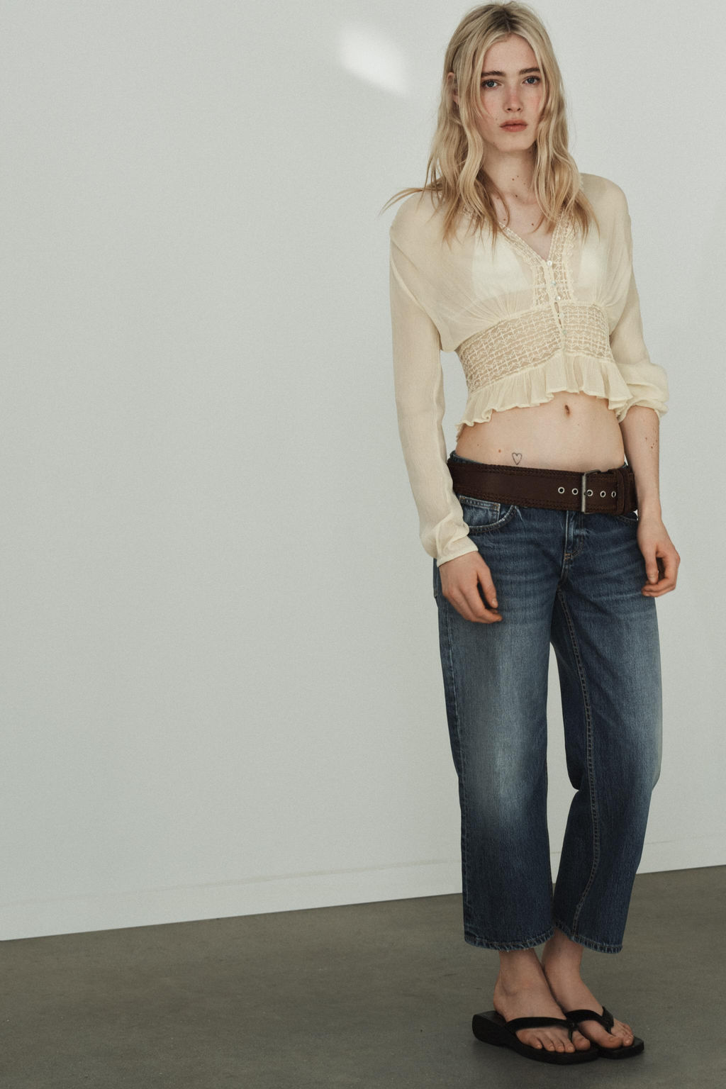 LACE GAUZE SHIRT - Zara фото 10
