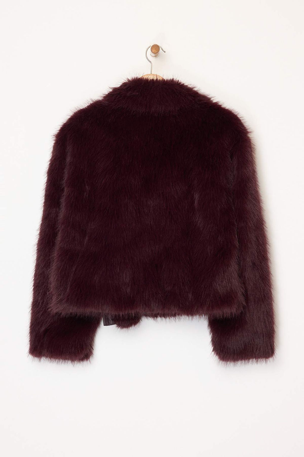 Bordo Oversize Kal?p Kurk Biker Ceket Mont TWOAW26MO00058 - Trendyolmilla фото 8