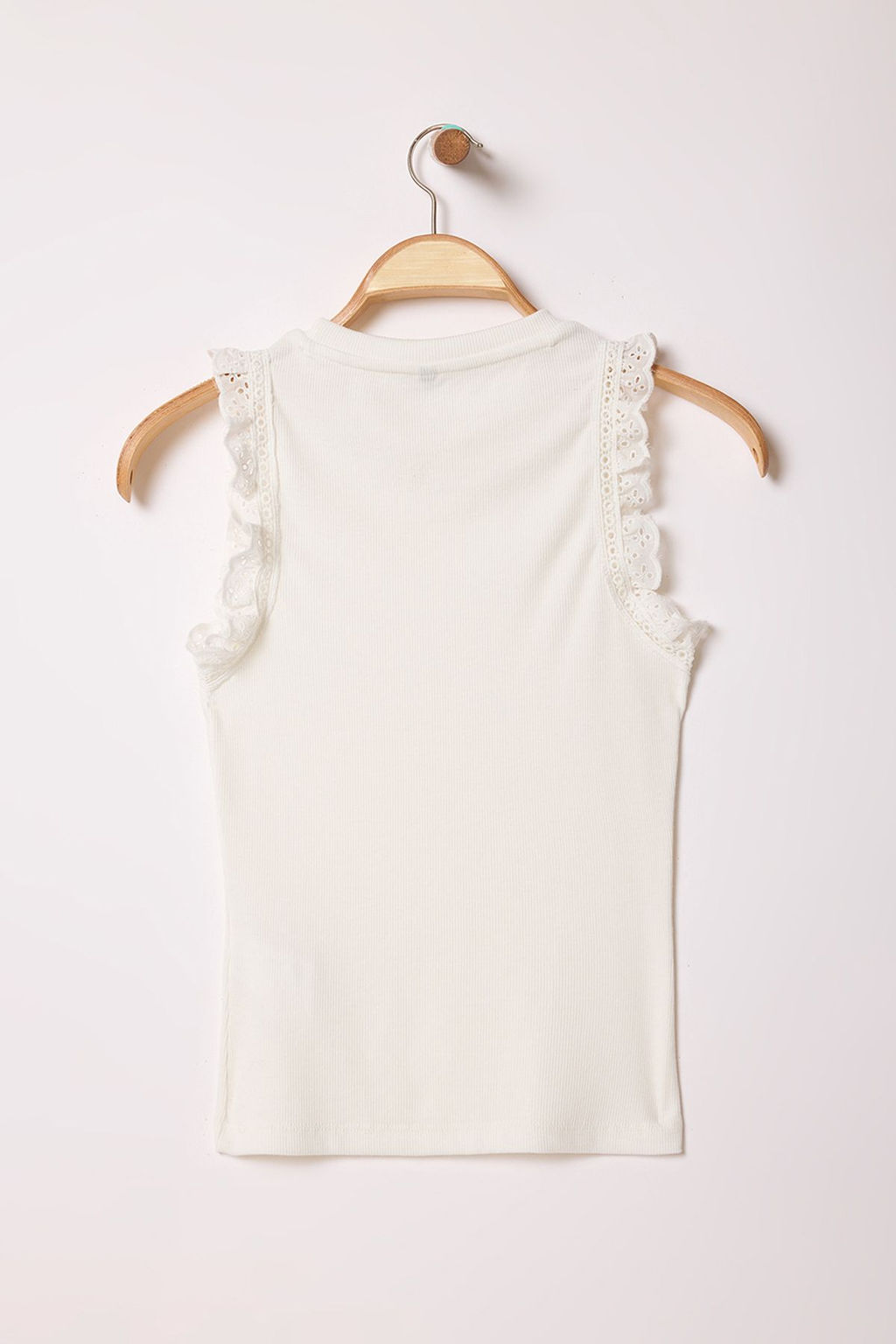 Ekru Fitted/Vucuda Oturan F?rf?rl? Fitilli Esnek Orme Bluz TWOSS25BZ00237 - Trendyolmilla фото 8