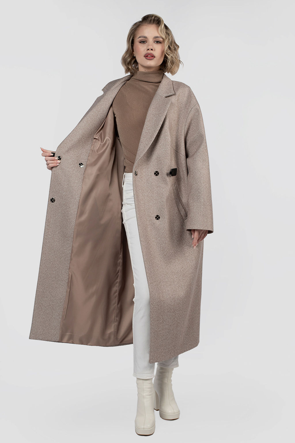 01-11847 Пальто женское демисезонное - El podio фото 3