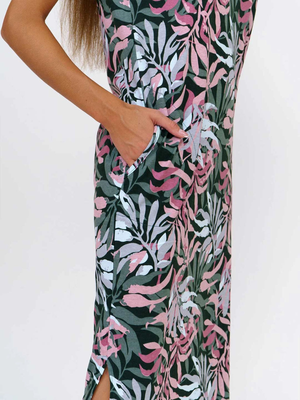 Сарафан женский, цвет зеленый розовый