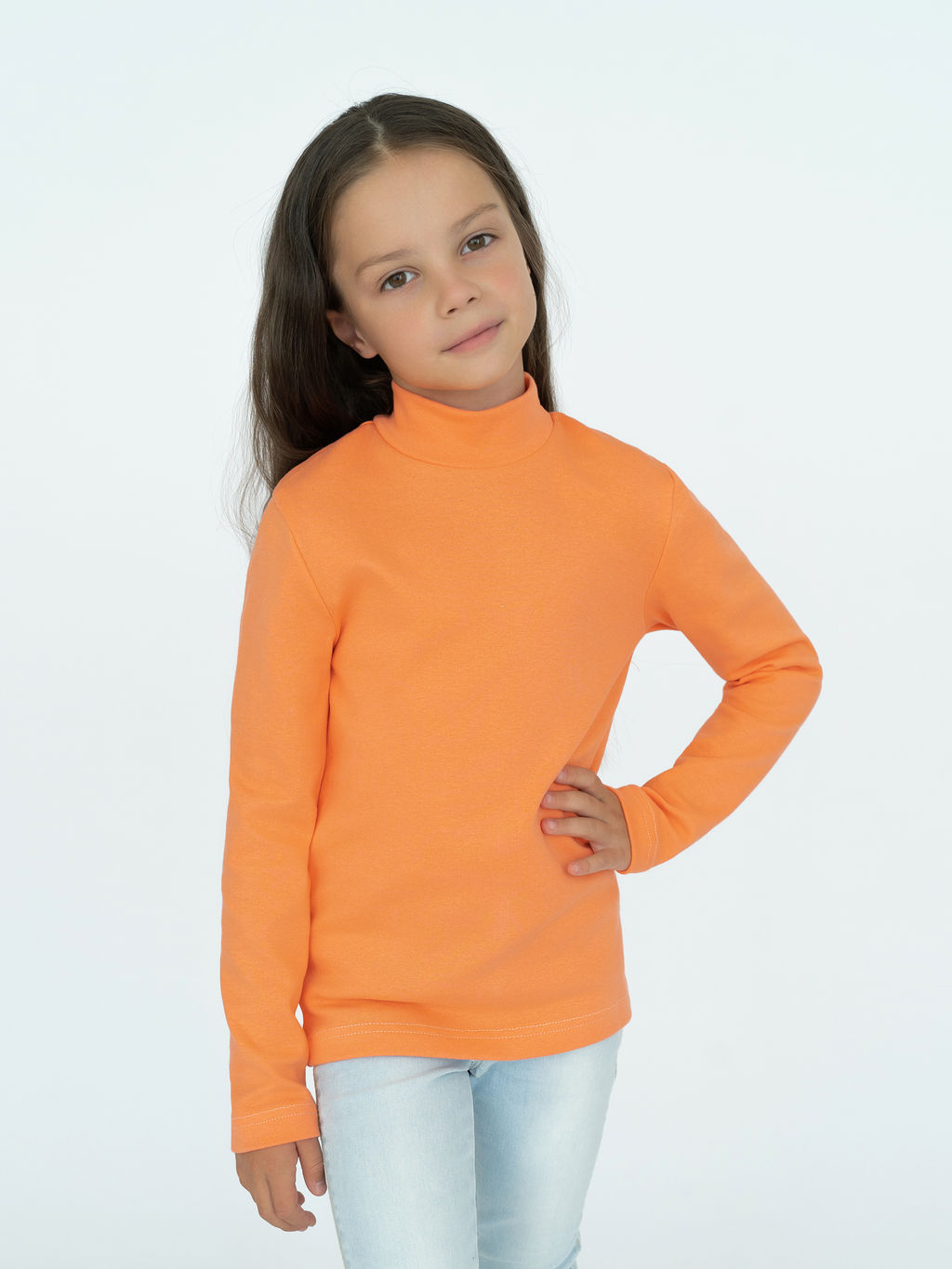 Джемпер-водолазка персик 645 (128, 64)