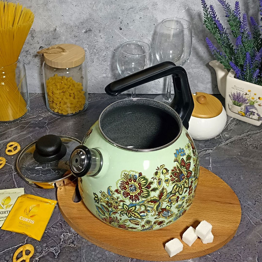 Чайник для плиты 3,0л со св. Imperio 1Rc12 салат.