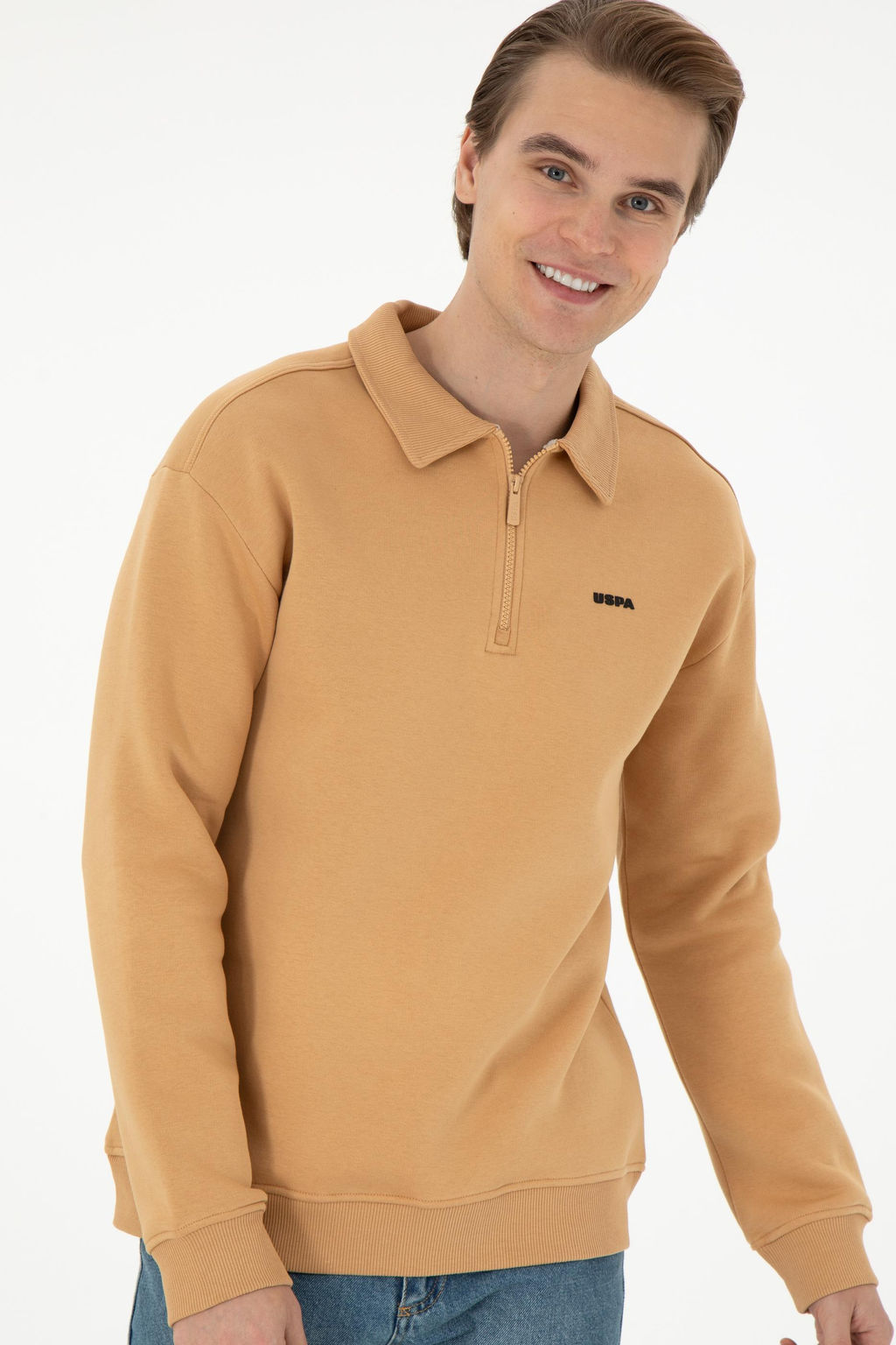 Мужской базовый свитшот Camel Неожиданная скидка в корзине - U.s. polo assn фото 3