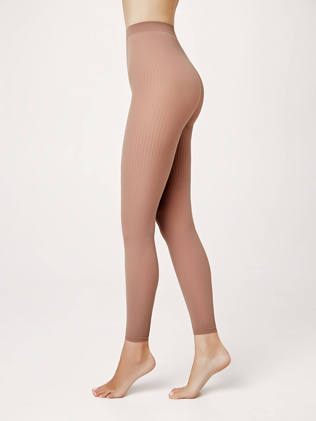 CONTE Матовые леггинсы в рубчик CASUAL cappuccino