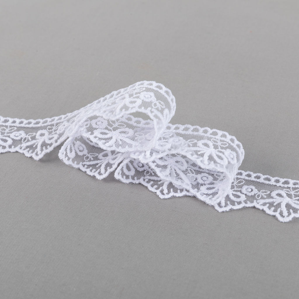 Кружево Gamma сетка 28 мм GKM-2801M в пакете 8.8 м 0.2 Турция TL001WH белый