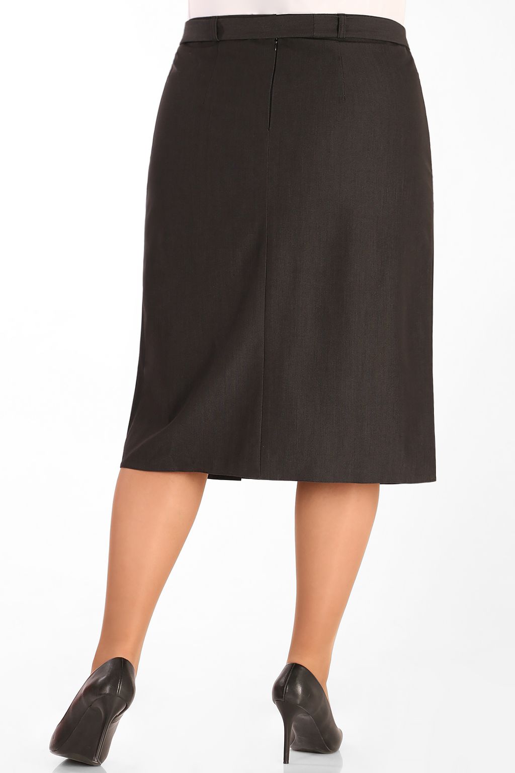 Юбка на пуговицах с поясом - Almond фото 5