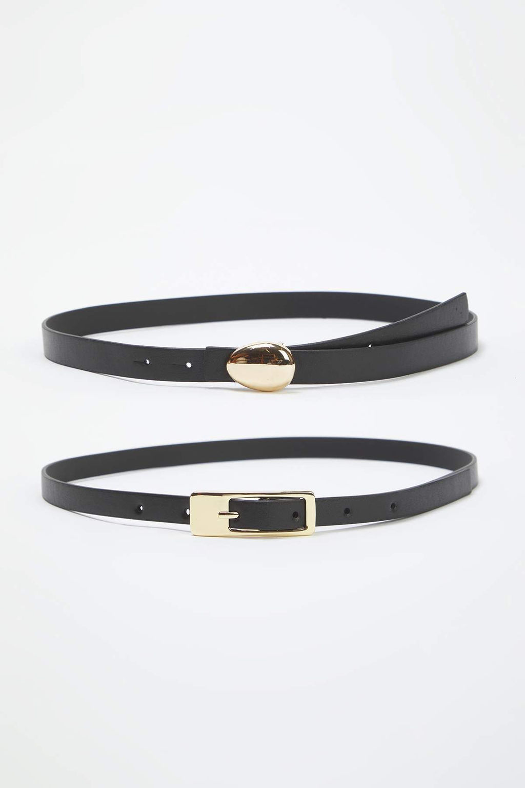 Siyah-Siyah 2li Paket Deri Gorunumlu Kemer TWOAW26KE00008