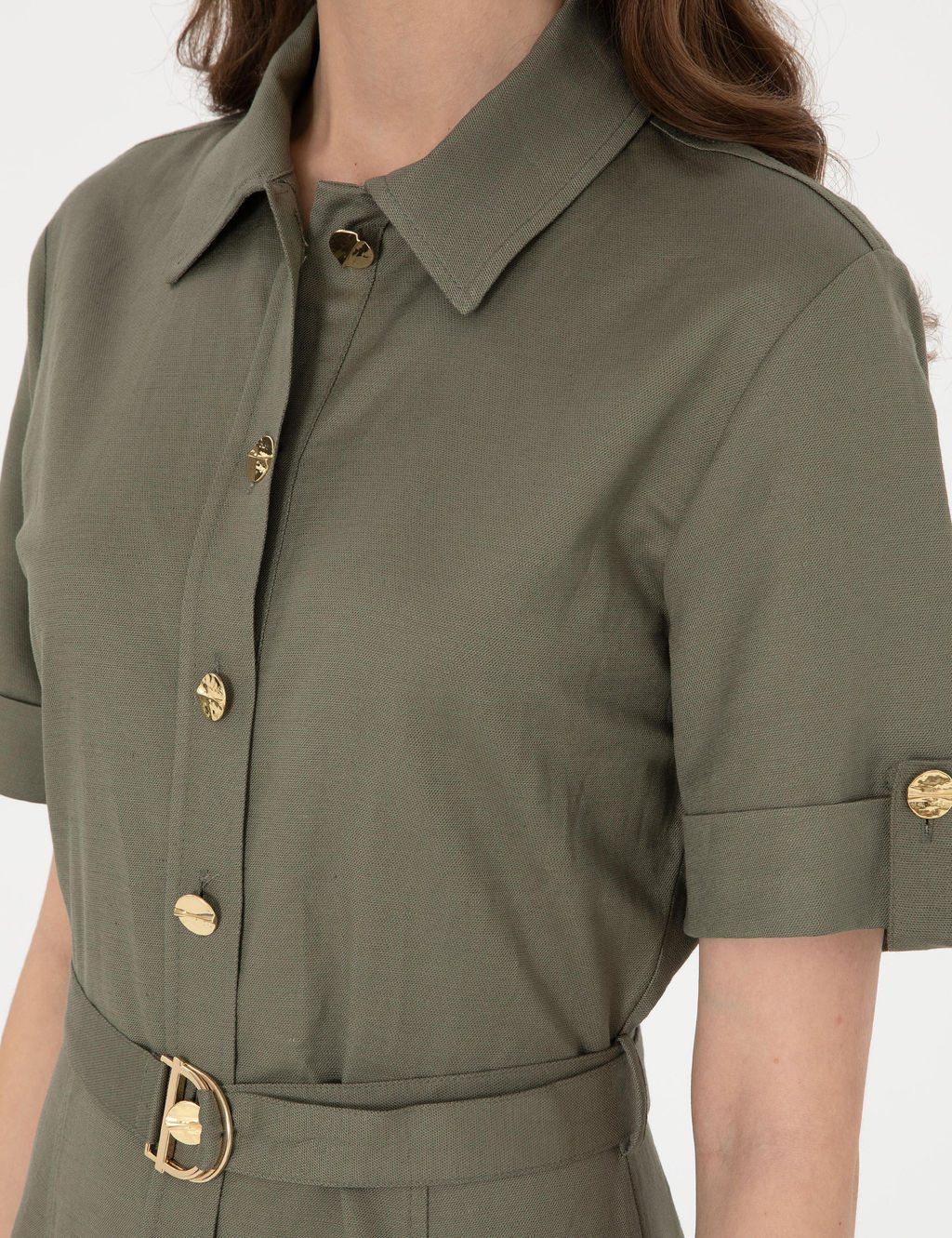 Haki Regular Fit Dokuma Elbise - Pierre cardin фото 6