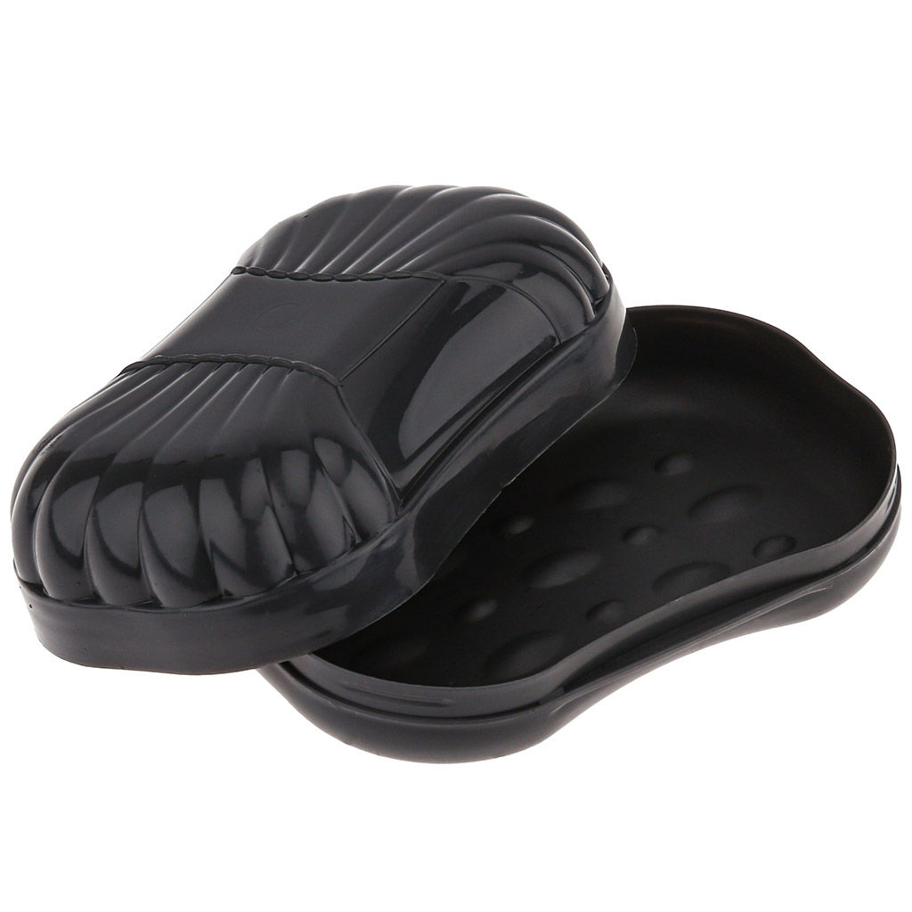 Мыльница дорожная пластмассовая Фигурная 11,5х7,5х6см, темно-серый (Россия) - Домашняя мода фото 2