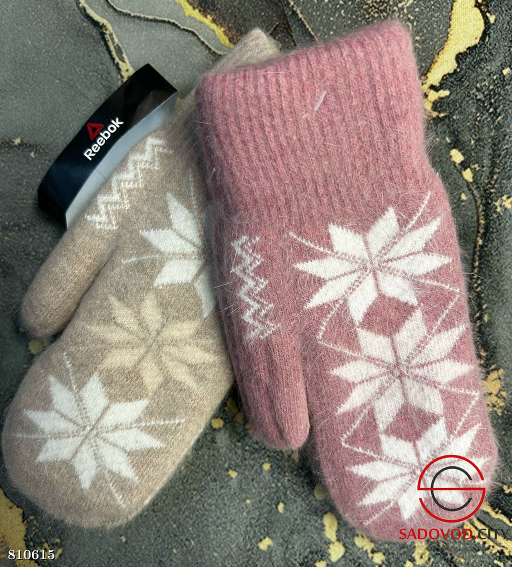 Женские теплые варежки - Bruno фото 3