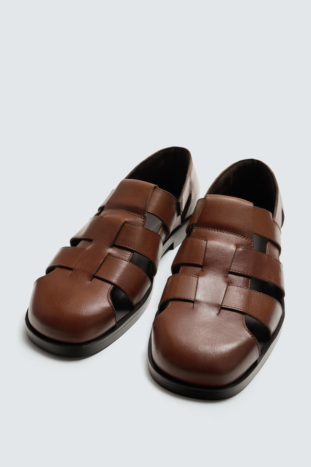 LIMITED EDITION LEATHER CAGE SANDALS - Zara фото 2