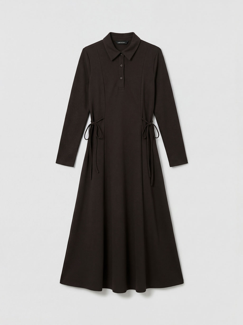 G?mlek Yaka Belden Oturtmal? Elbise