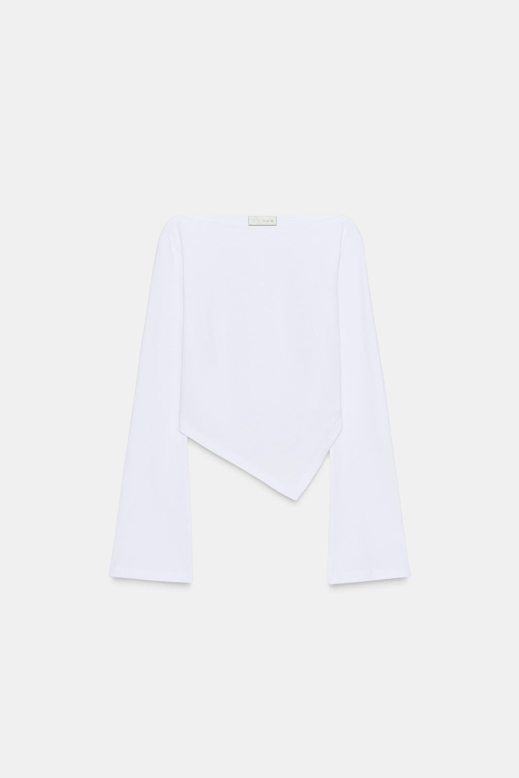 ASYMMETRIC BOAT NECK T-SHIRT - Zara фото 6