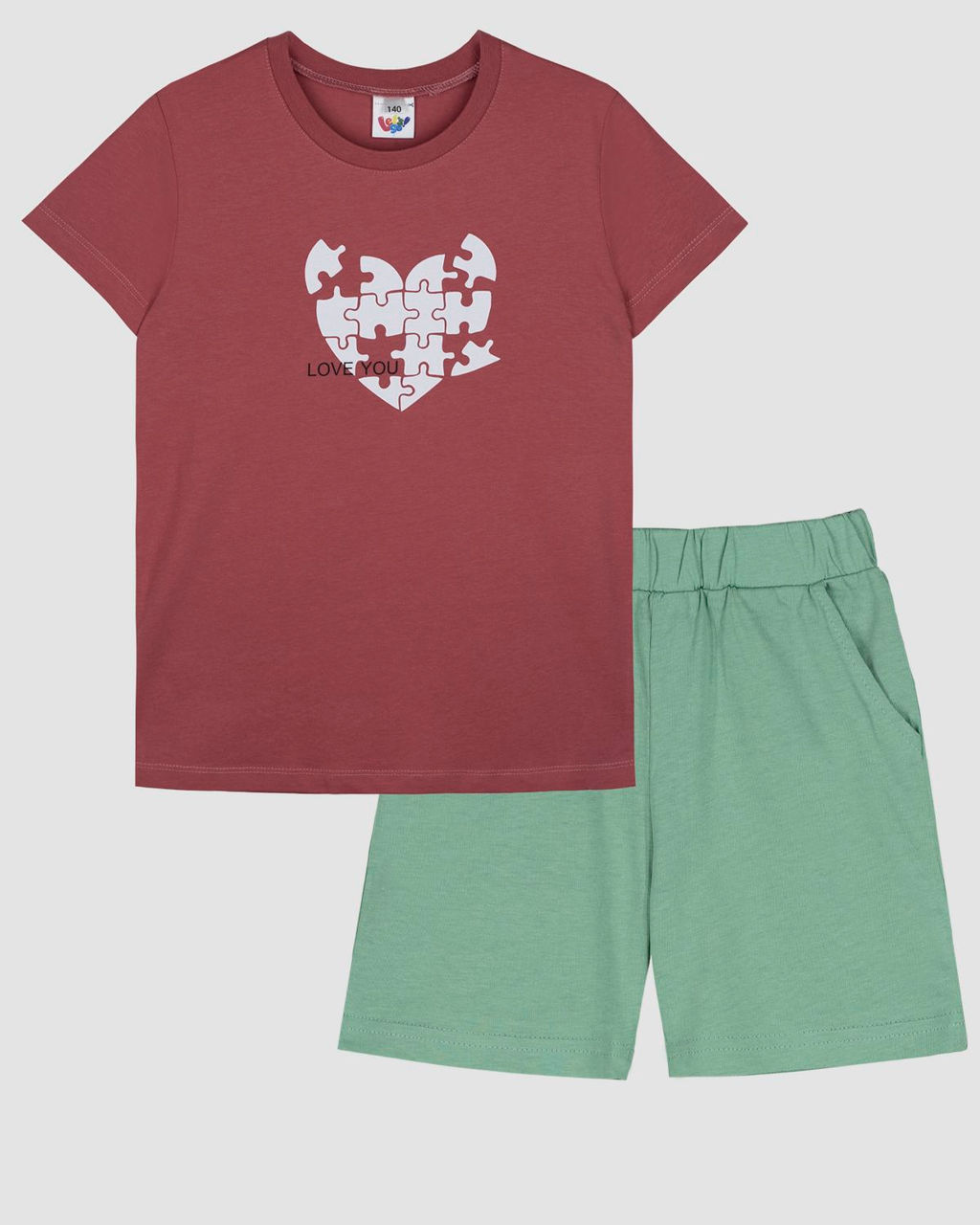 Пижама для девочки (футболка+шорты) 91273 Lets go - Let's go фото 2