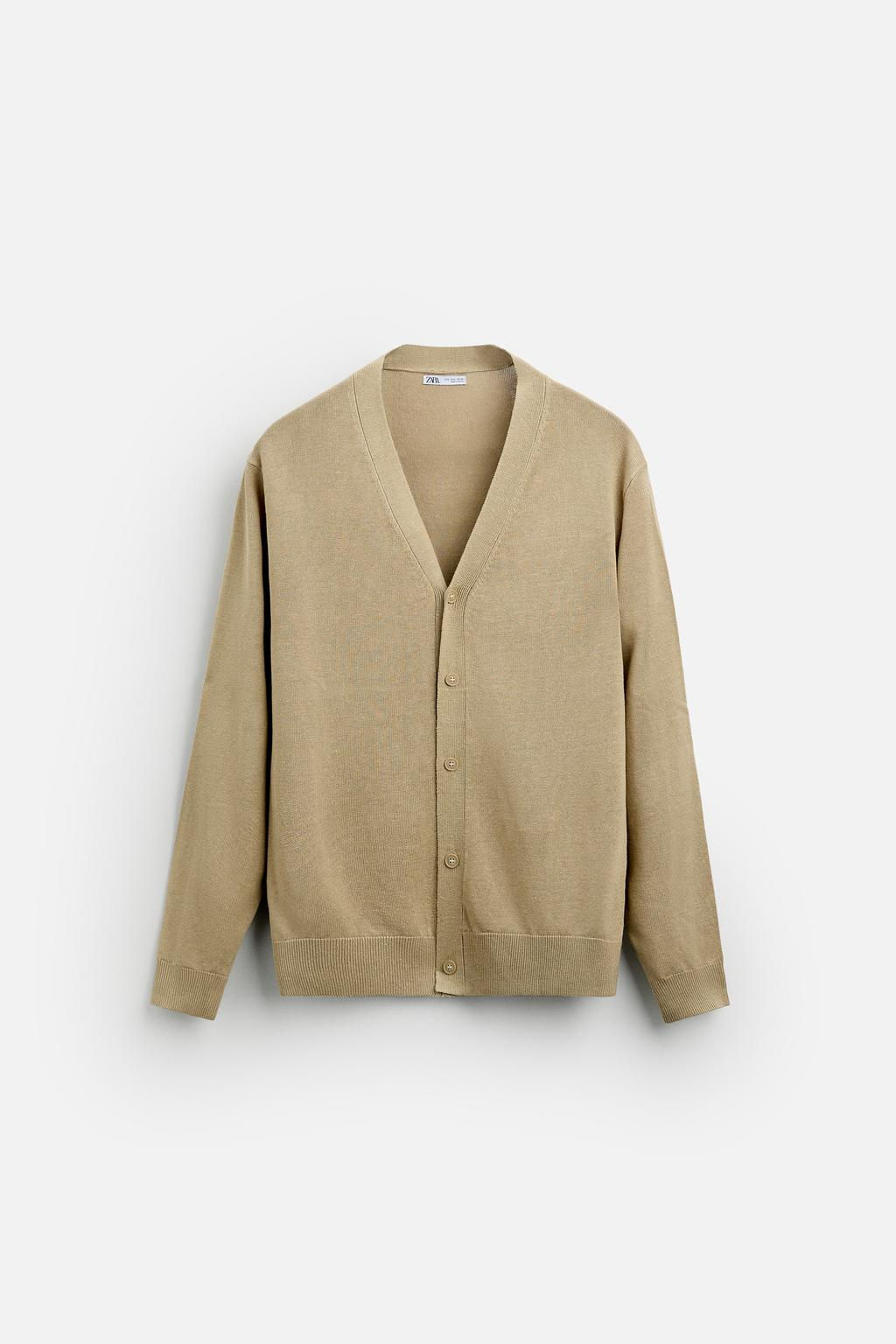LINEN - VISCOSE CARDIGAN - Zara фото 6