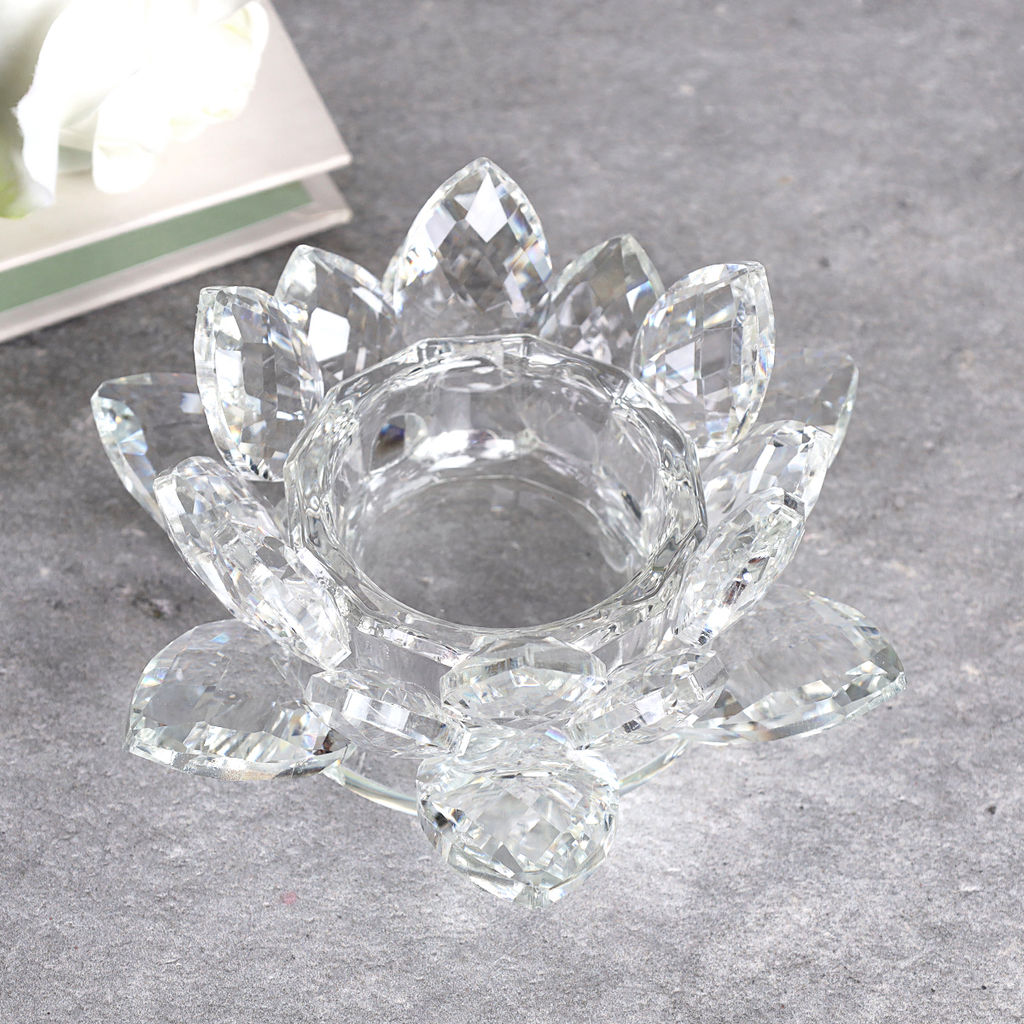 Подсвечник Лотос 11 см / GT794 /уп 48/прозрачный - ГалеонТрейд фото 6