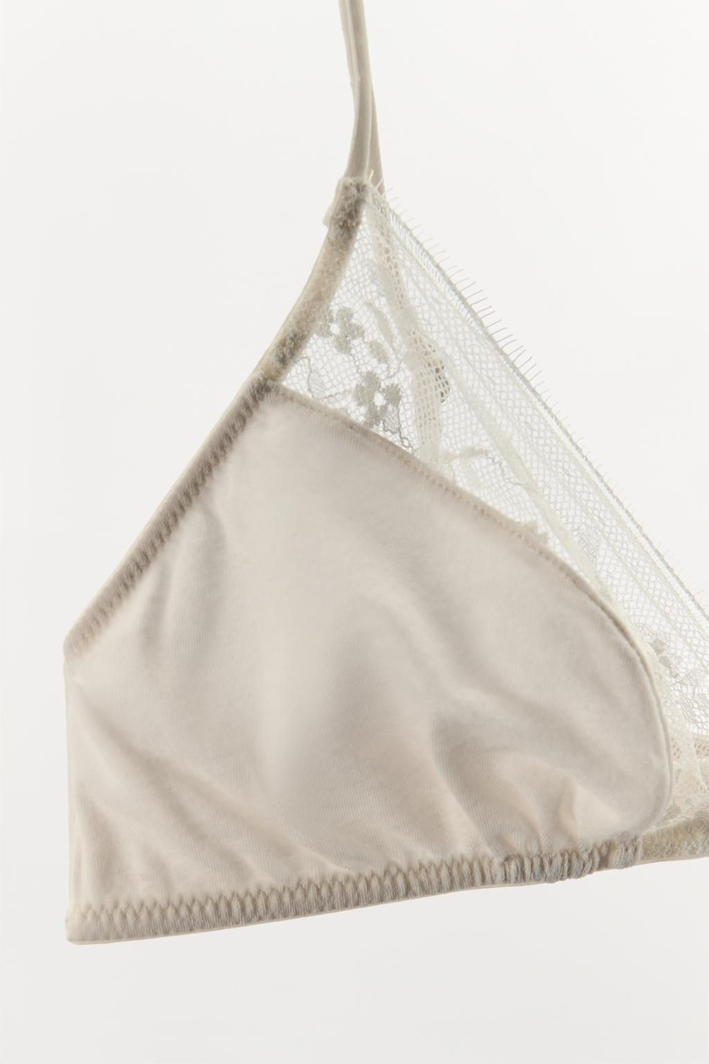 LACE TRIANGLE BRALETTE - Zara фото 6