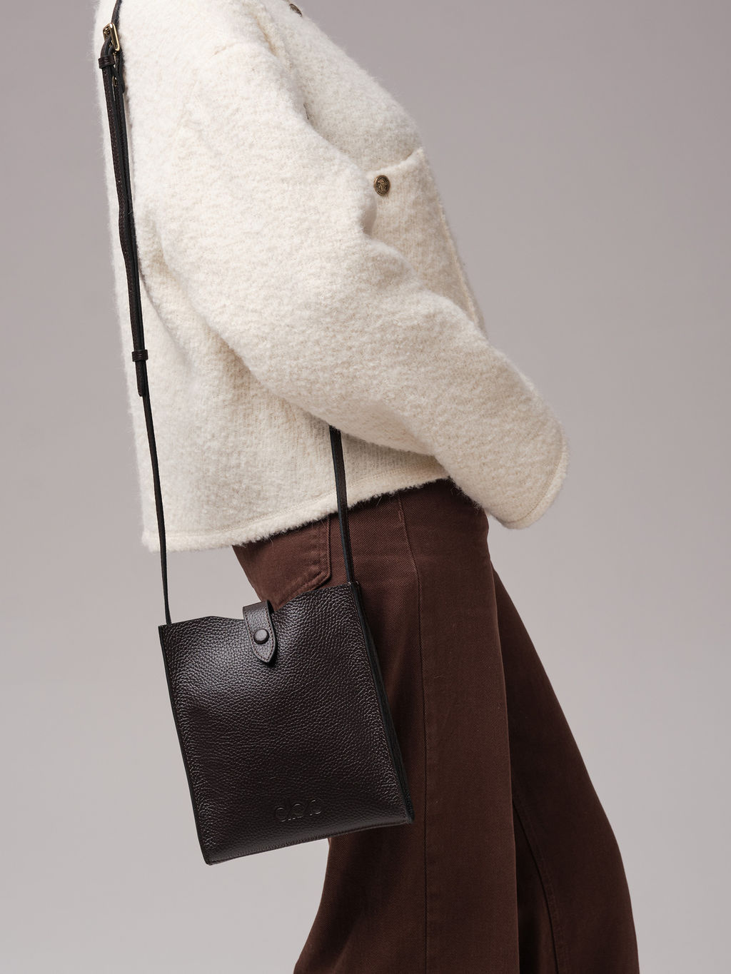 Кожаная сумка кросс-боди Leya DBR 30919 темно-коричневый фото 4