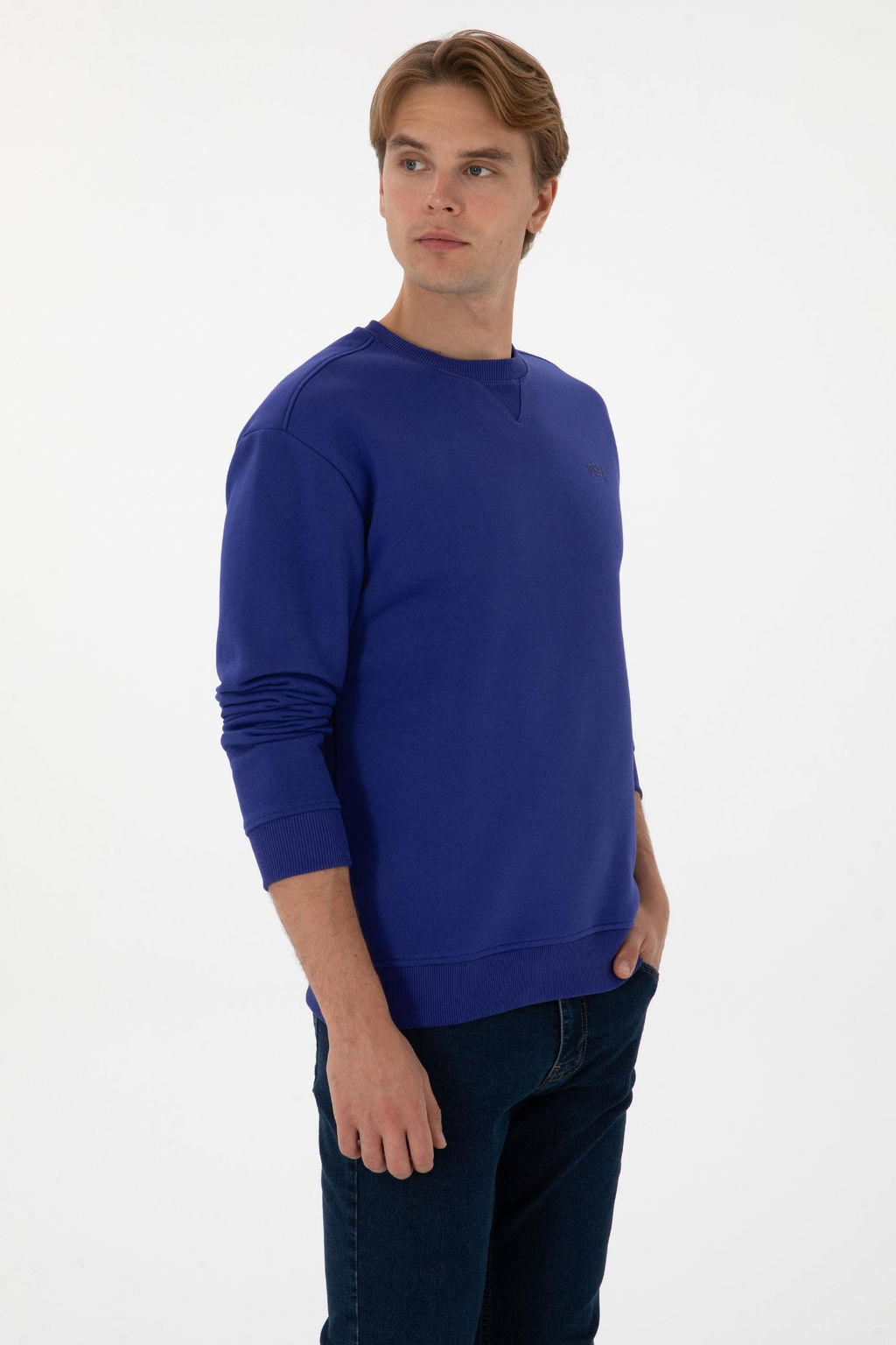 Erkek Mor Basic Sweatshirt Sepette S_rpriz _ndirim - U.s. polo assn фото 3