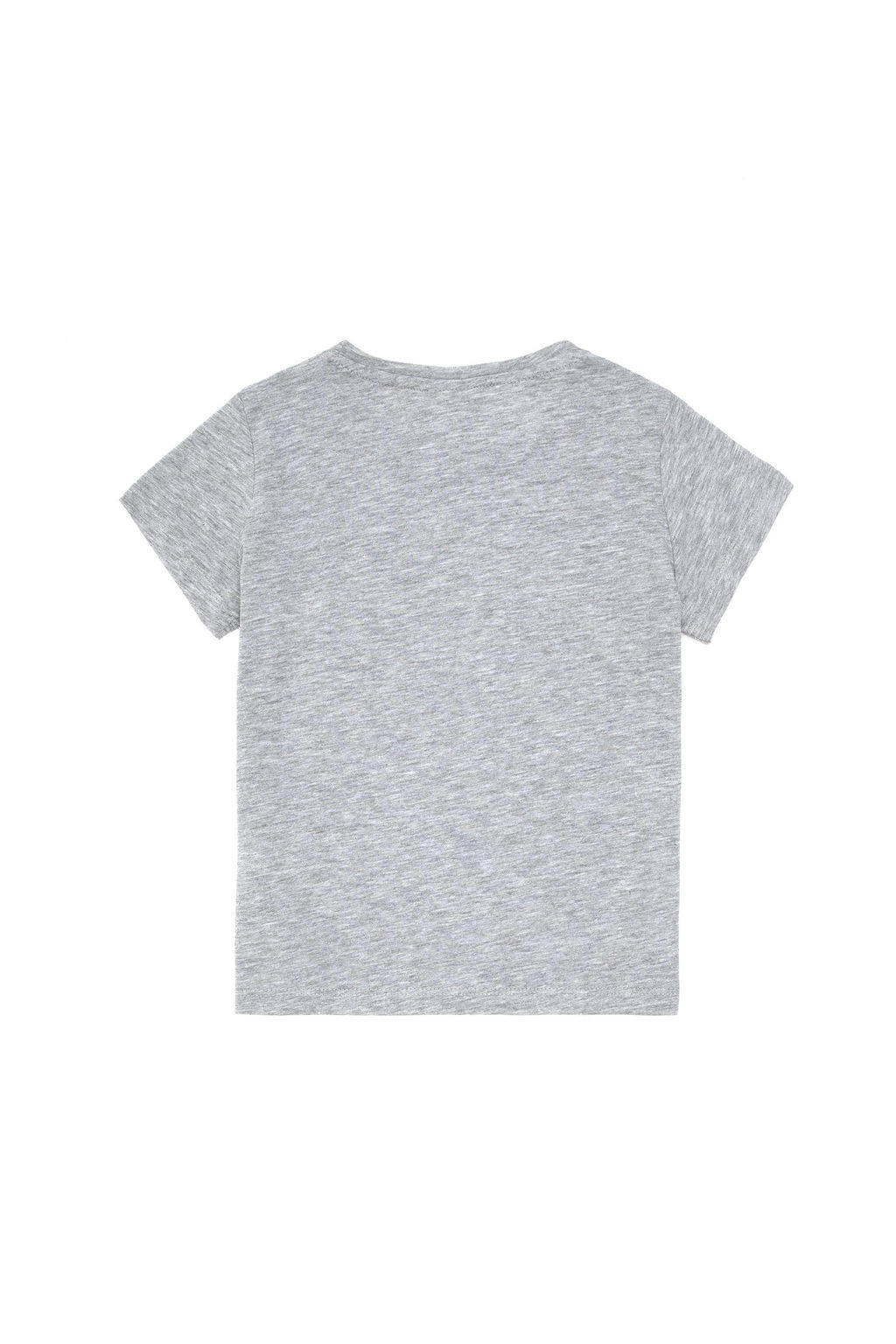 Серая меланжевая базовая футболка для девочек - U.s. polo assn фото 2